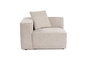 Atelier Del Sofa Sofá 1 Plaza L1, Lino, Color Mocha, Comodidad y Estilo